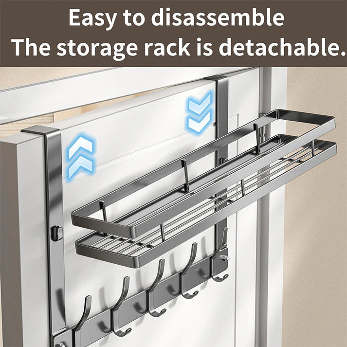 Over-the-Door Storage Rack with Hooks