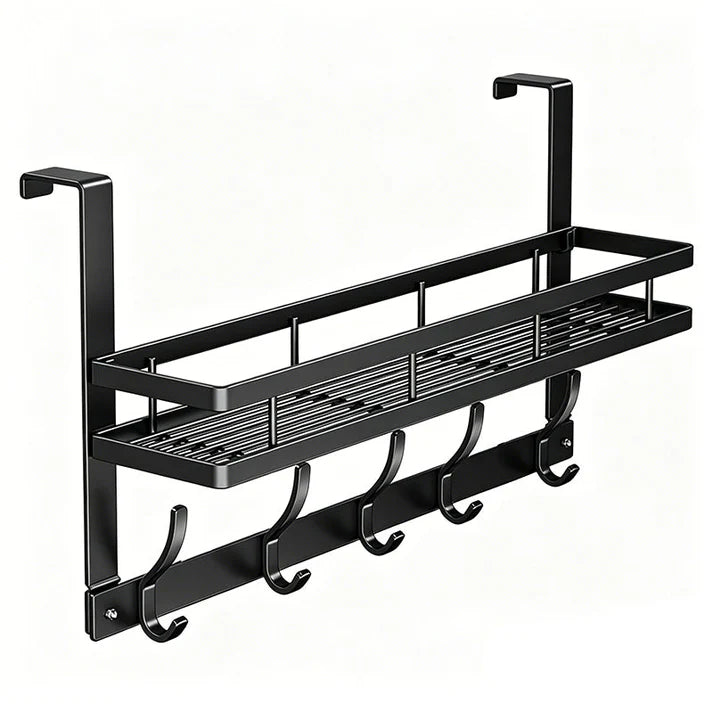 Over-the-Door Storage Rack with Hooks