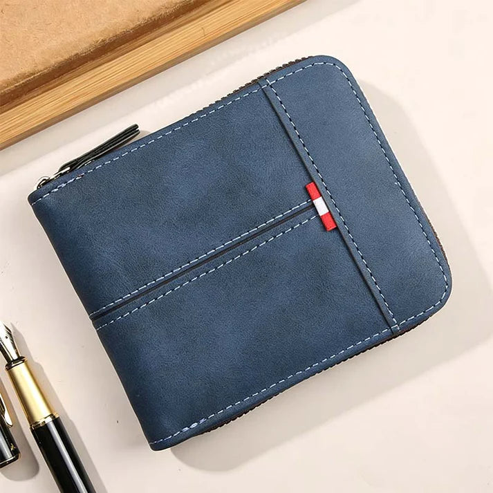 Men's Zip-Around Bifold Wallet
