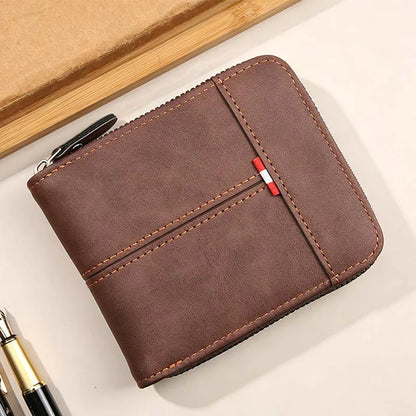 Men's Zip-Around Bifold Wallet