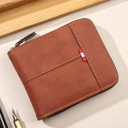 Men's Zip-Around Bifold Wallet