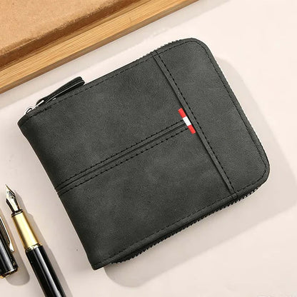 Men's Zip-Around Bifold Wallet