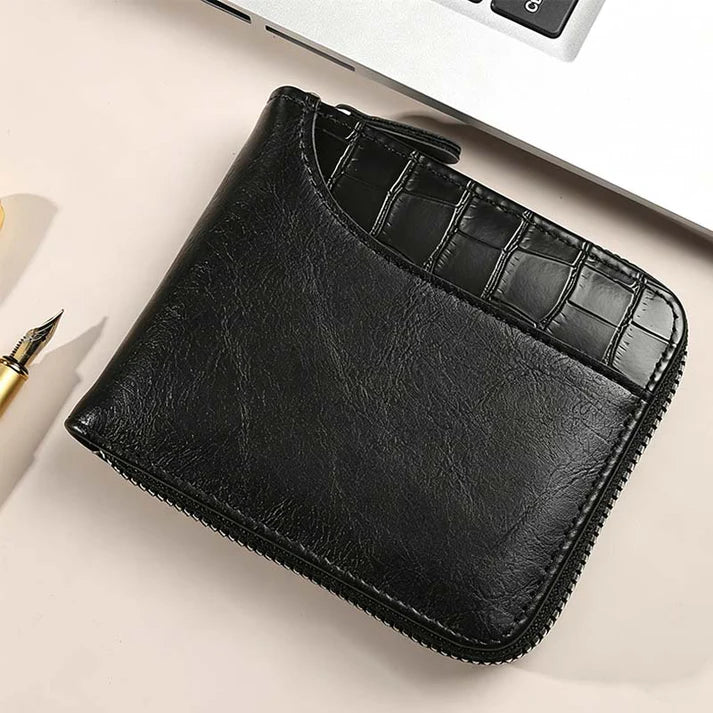 Men's Zip-Around Bifold Wallet