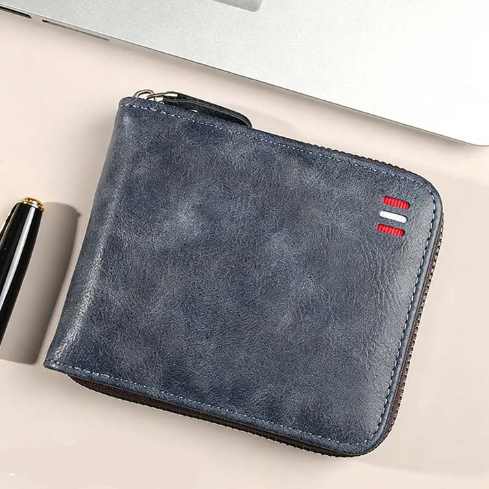 Men's Zip-Around Bifold Wallet