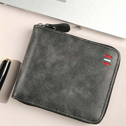 Men's Zip-Around Bifold Wallet