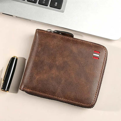 Men's Zip-Around Bifold Wallet