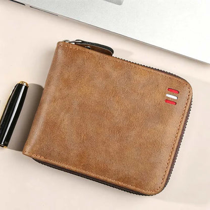 Men's Zip-Around Bifold Wallet