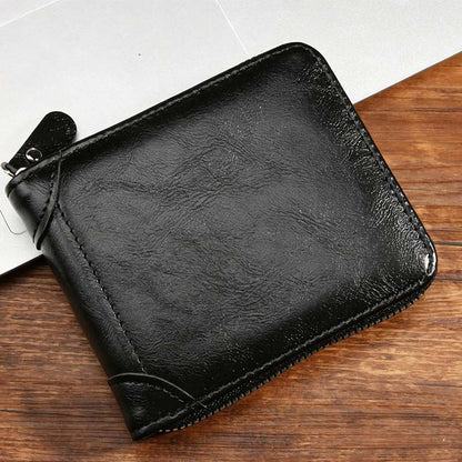 Men's Zip-Around Bifold Wallet