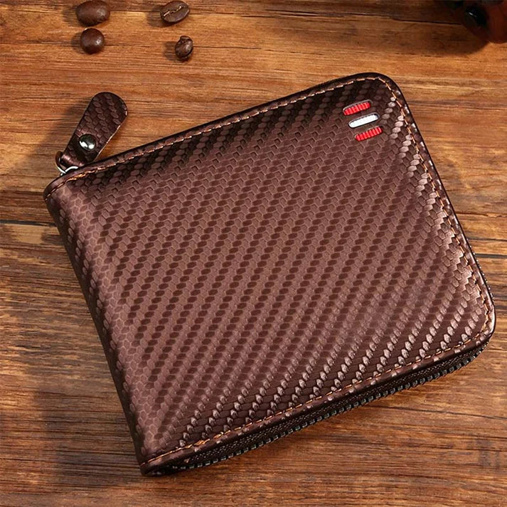 Men's Zip-Around Bifold Wallet