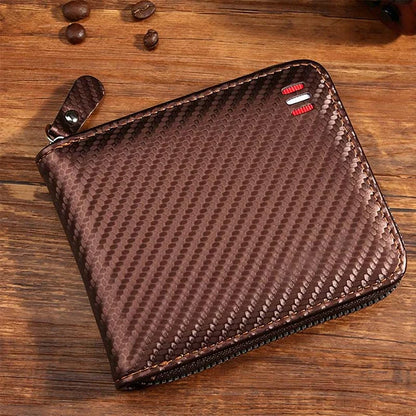 Men's Zip-Around Bifold Wallet