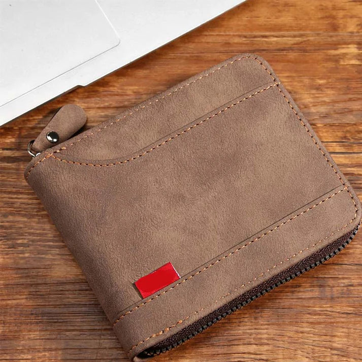 Men's Zip-Around Bifold Wallet