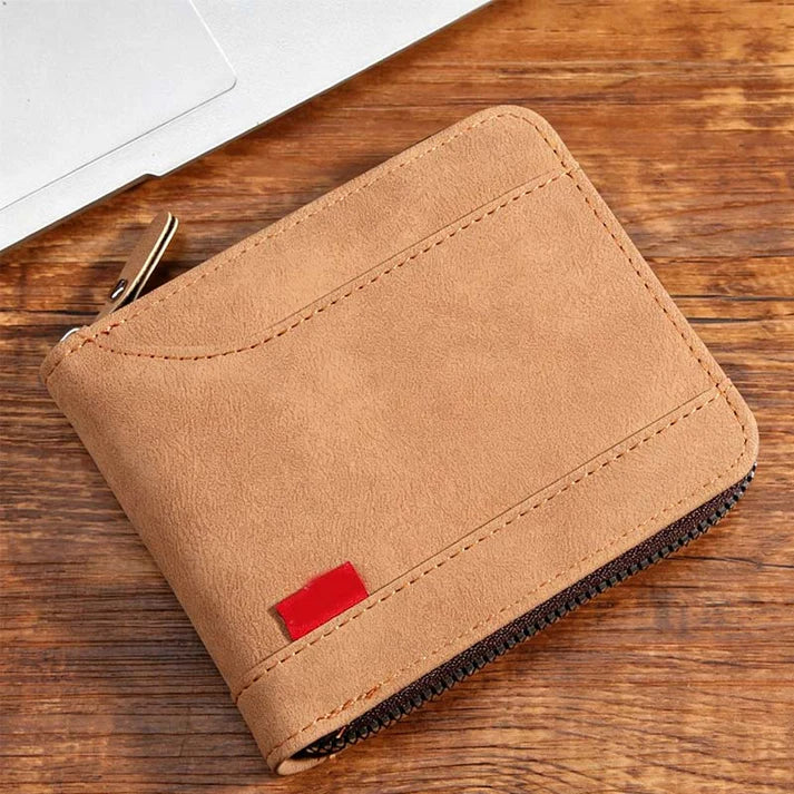 Men's Zip-Around Bifold Wallet
