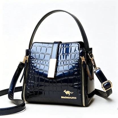 Women's Croc-Embossed Satchel Bag