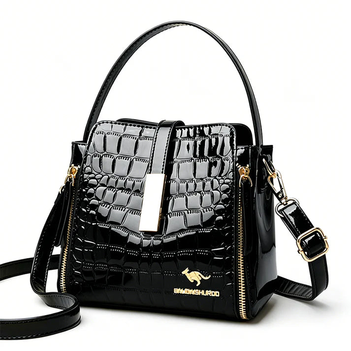 Women's Croc-Embossed Satchel Bag