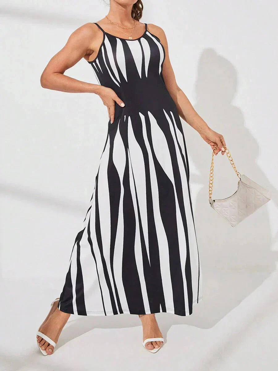 Women's Printed Spaghetti Strap Maxi Dress