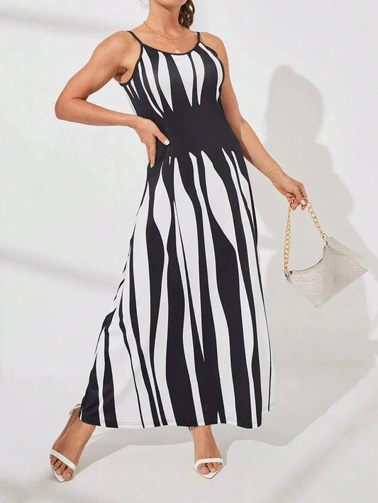 Women's Printed Spaghetti Strap Maxi Dress