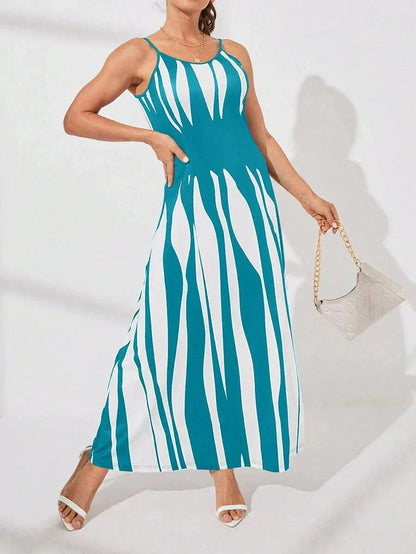 Women's Printed Spaghetti Strap Maxi Dress