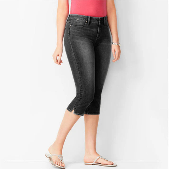 Women's Stretch Denim Capri Pants