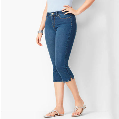 Women's Stretch Denim Capri Pants