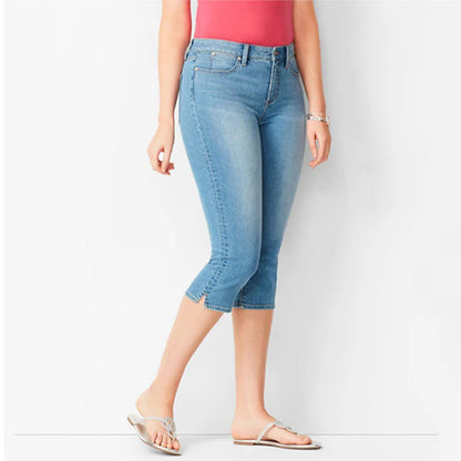 Women's Stretch Denim Capri Pants