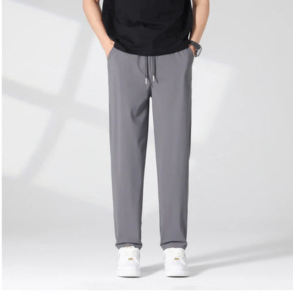 Men's Drawstring Straight-Leg Pants