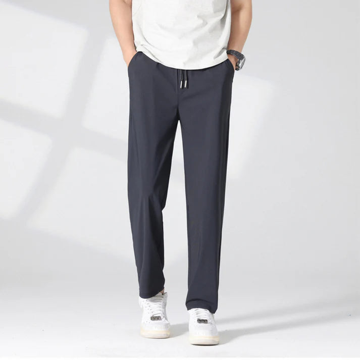 Men's Drawstring Straight-Leg Pants