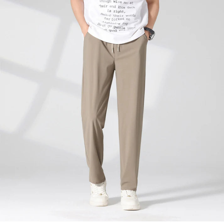 Men's Drawstring Straight-Leg Pants