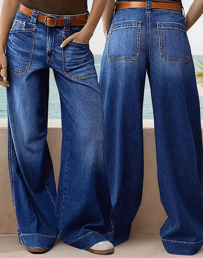 Women's High-Waist Wide-Leg Jeans