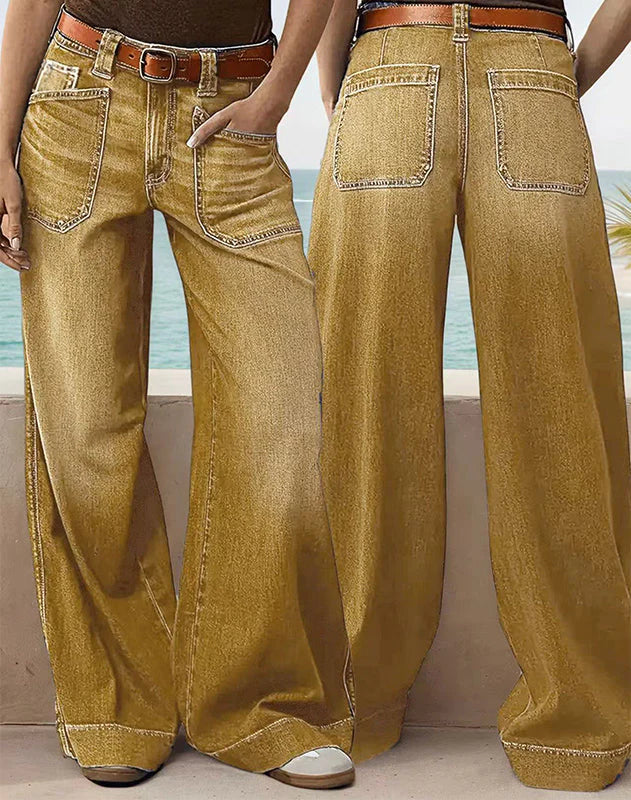 Women's High-Waist Wide-Leg Jeans