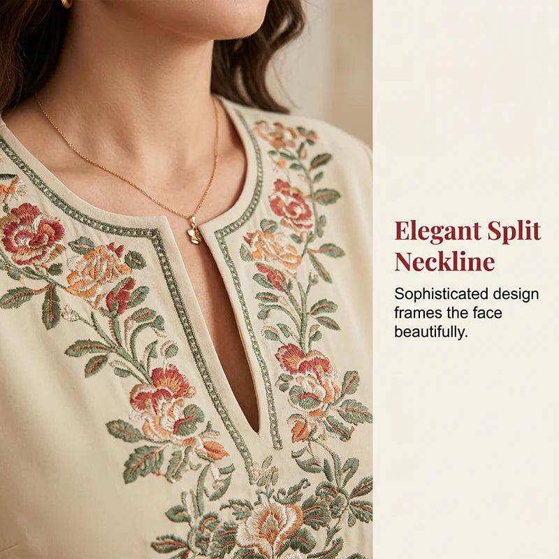 Women's Embroidered Two-Piece Lounge Set