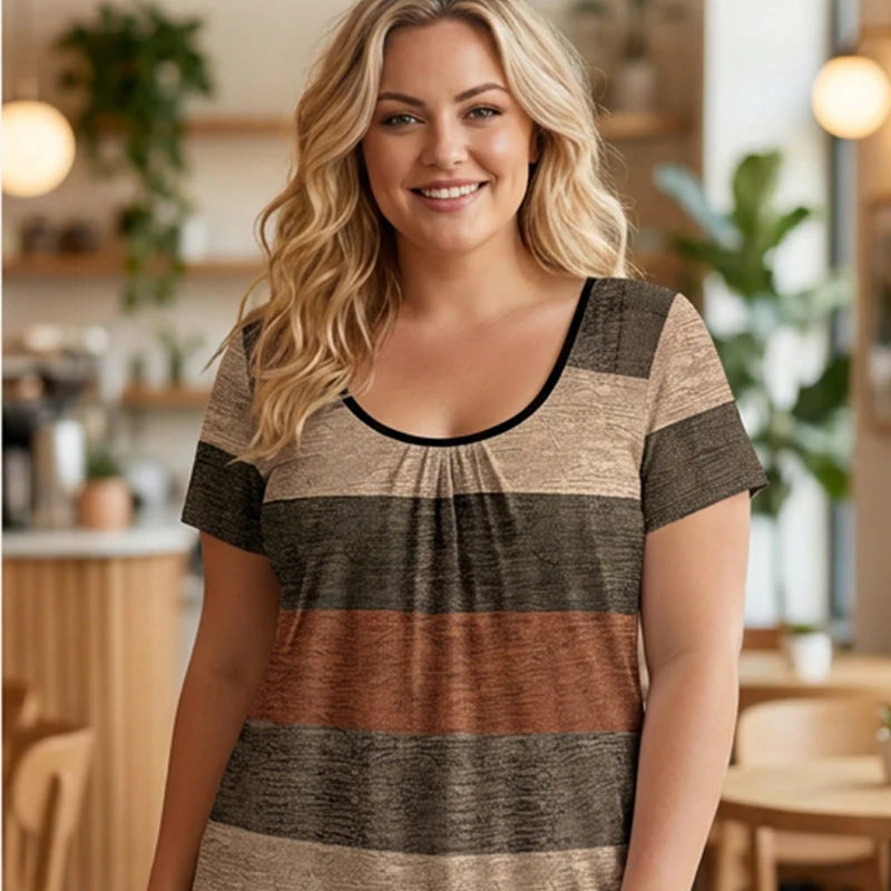Women’s Color Block Short Sleeve Top