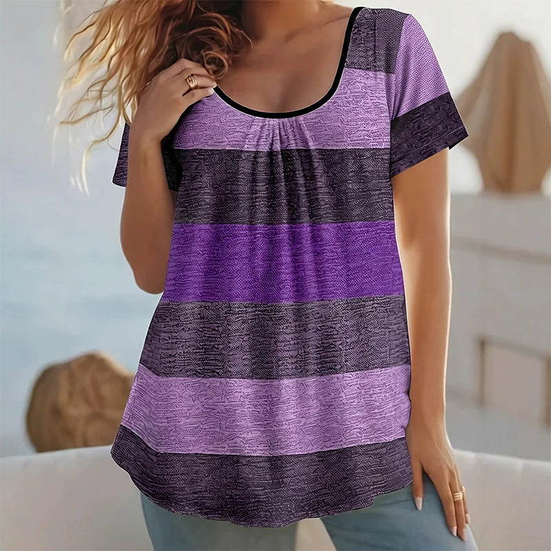 Women’s Color Block Short Sleeve Top
