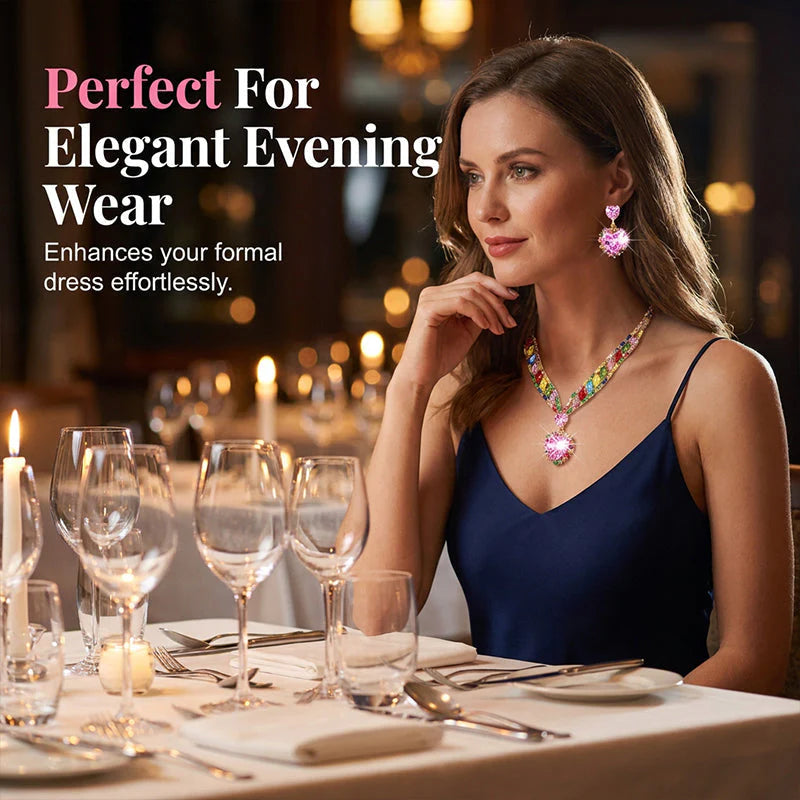 Women's Crystal Pendant Jewelry Set