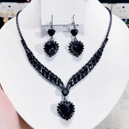 Women's Crystal Pendant Jewelry Set