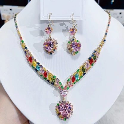 Women's Crystal Pendant Jewelry Set