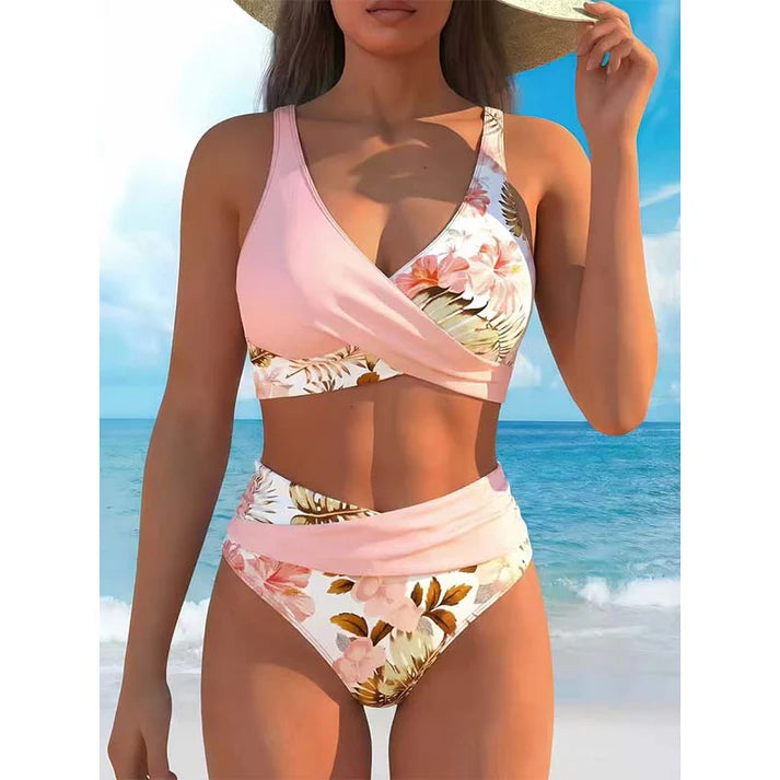 Women's Floral Wrap Bikini Set