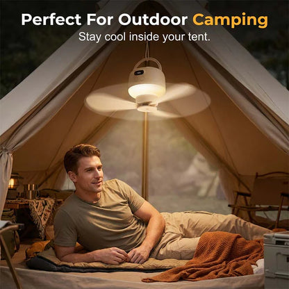 Portable USB Hanging Ceiling Fan with LED Light