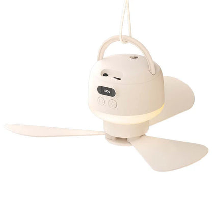 Portable USB Hanging Ceiling Fan with LED Light