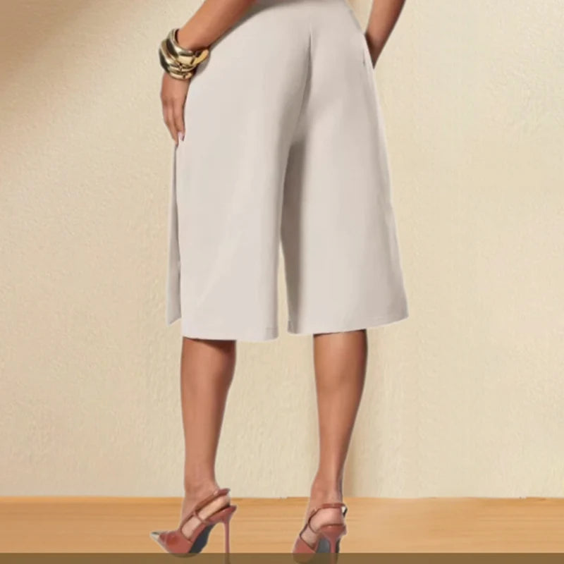 Women's Tie-Waist Wrap Culotte Pants