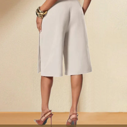 Women's Tie-Waist Wrap Culotte Pants