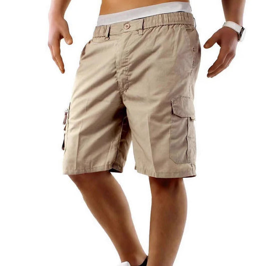 Men's Elastic Waist Cargo Shorts