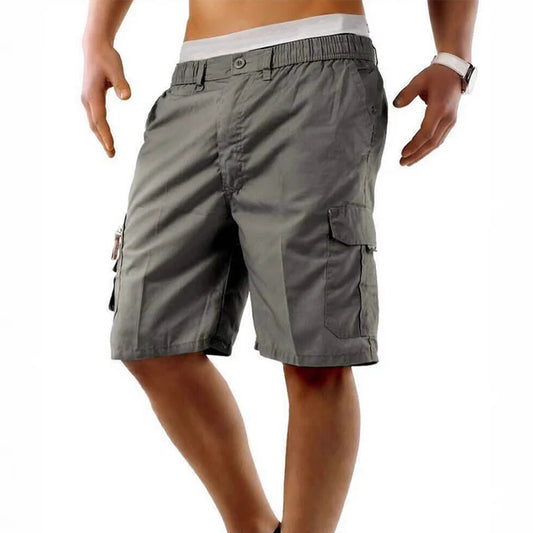 Men's Elastic Waist Cargo Shorts