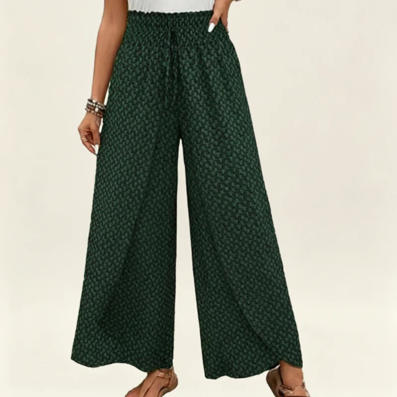 Women's Floral Wide-Leg Wrap Pants