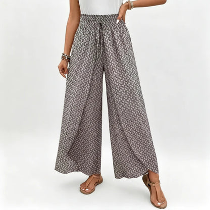Women's Floral Wide-Leg Wrap Pants