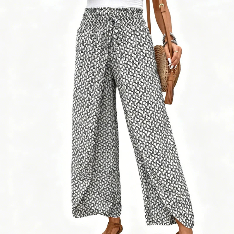 Women's Floral Wide-Leg Wrap Pants