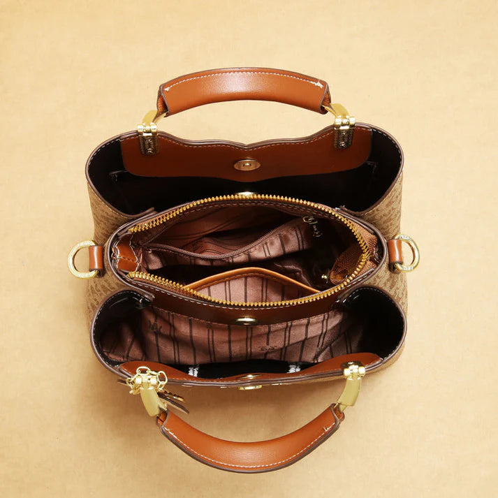 Women's Printed Bucket Handbag Set