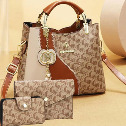 Women's Printed Bucket Handbag Set
