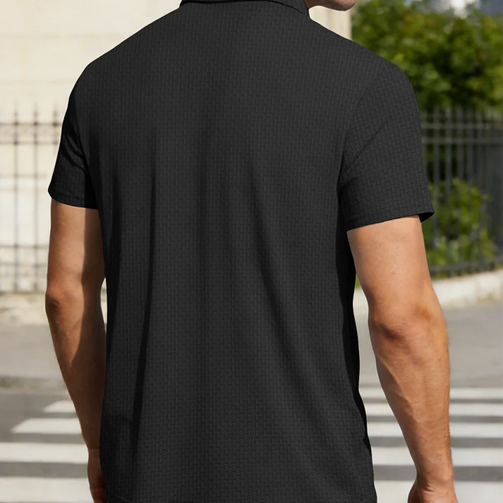 Men's Textured Polo Shirt