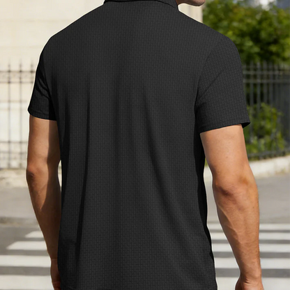 Men's Textured Polo Shirt