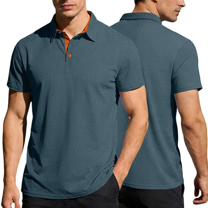 Men's Textured Polo Shirt